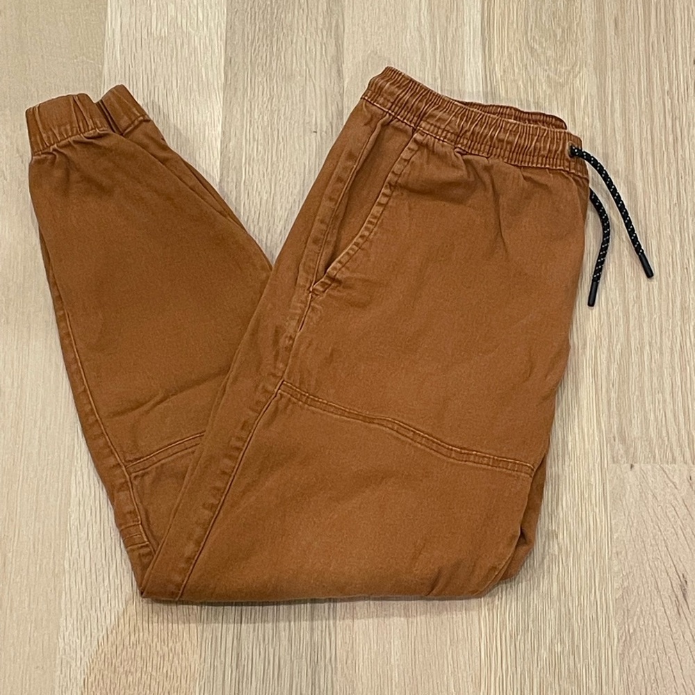 Tony Hawk Men's Tan Canvas Jogger Pants Small